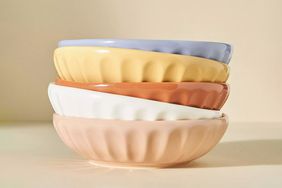 Anthropologie Shiny Latte Pasta Bowls Tout