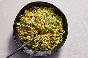 Brussels Sprout Hash with Glazed Shallots