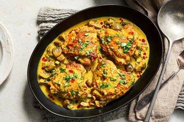 Chicken and mushroom coconut curry