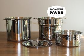 All-Clad Gourmet Accessories Stainless Steel Multi-Pot, 8-Quart on countertop