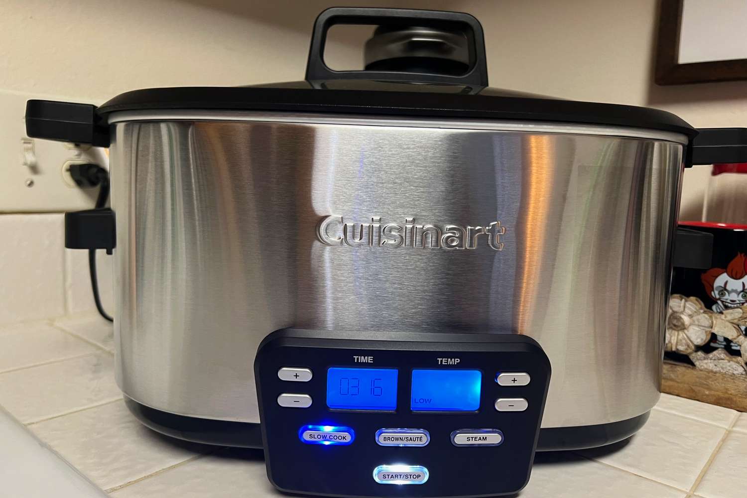 The Cuisinart Cook Central 3-in-1 6-Quart Multi-Cooker sitting on a kitchen counter