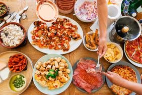 Party food table spread