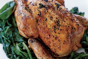 Whole Grilled Chicken with Wilted Arugula