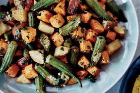 Roasted Sweet Potato and Okra Salad