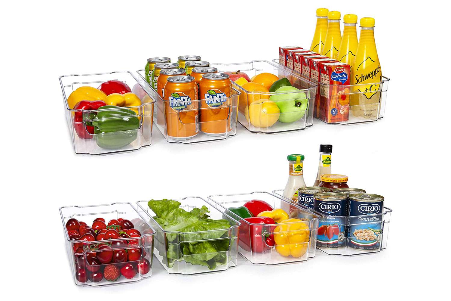 Amazon HOOJO Refrigerator Organizer Bins - 8pcs Clear Plastic Bins For Fridge