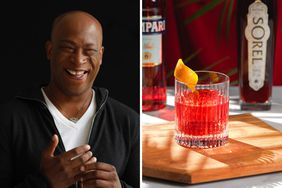 Portrait of Jackie Summers alongside Sorel Negroni cocktail