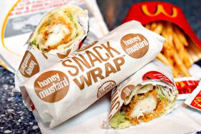 A chicken snack wrap combo meal is seen at a McDonald's