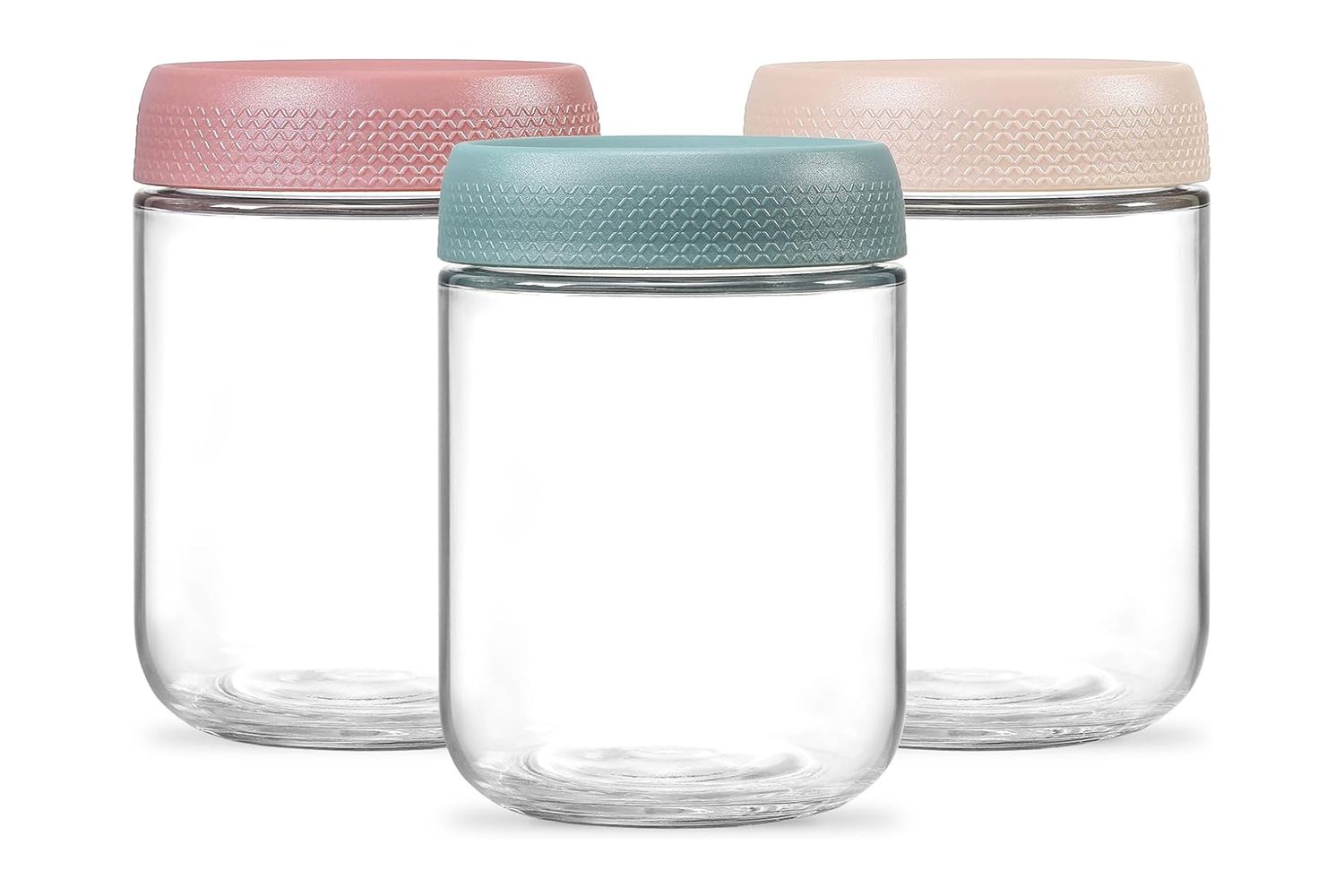 Amazon NETANY 3-pack 16oz Glass jars with Airtight Lids, Overnight Oats Containers with Lids, Wide mouth Mason Salad jars, Glass Food Storage Containers for Snacks Yogurt Spice Sugar