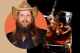 Chris Stapleton; a glass of whiskey splashing