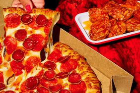 Pizza Hut's pepperoni pizza and wings