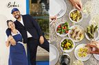 Left: Tracy Malechek-Ezekiel and Arjav Ezekiel, partners in life and business, outside their Austin restaurant, Birdieâs, our 2023 Restaurant of the Year; Right: A spread of summer squash, green beans and cherry tomatoes, polenta fries, okra, Castelvetrano olives, and deviled eggs