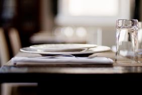 A table setting at a restaurant