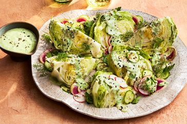 Wedge Salad with Tahini Goddess Dressing