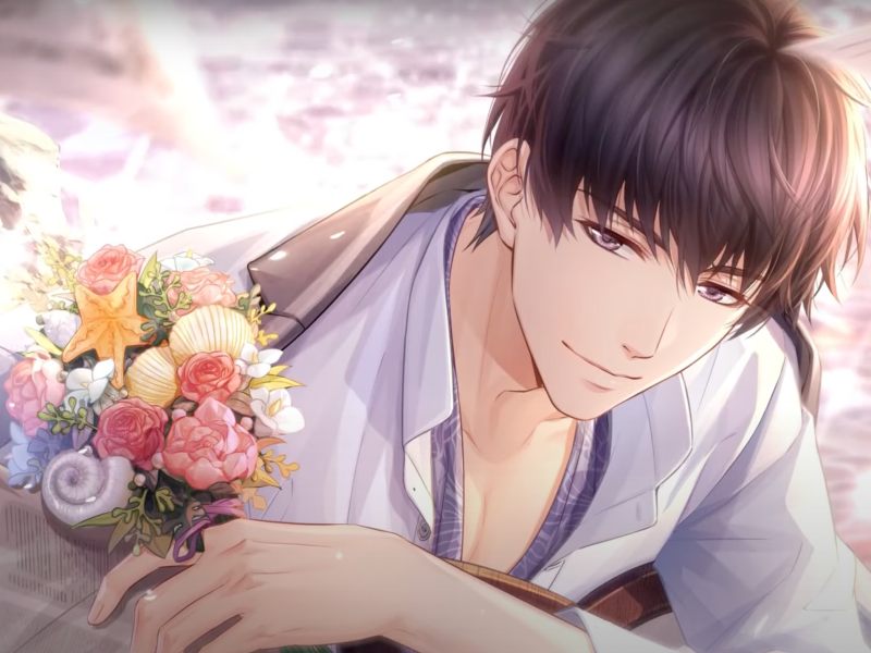 male character in otome mobile game